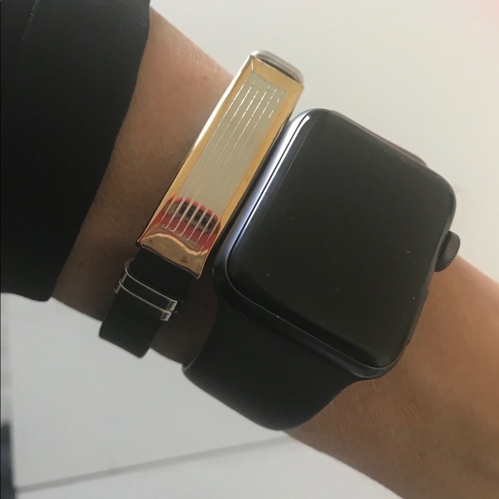 Men’s black rubber bracelet - Picture 3 of 6